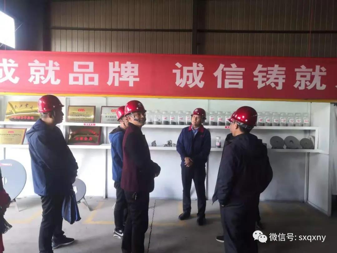 市縣兩級領(lǐng)導(dǎo)對太岳磨料申報制造業(yè)單項冠軍示范企業(yè)相關(guān)情況進(jìn)行實地調(diào)研審核